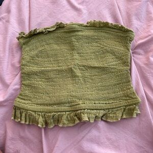 Urban Outfitters Textured Green Tube Top